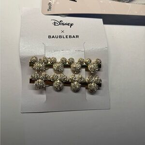 Disney Gold and Silver Mickey Hair Clips